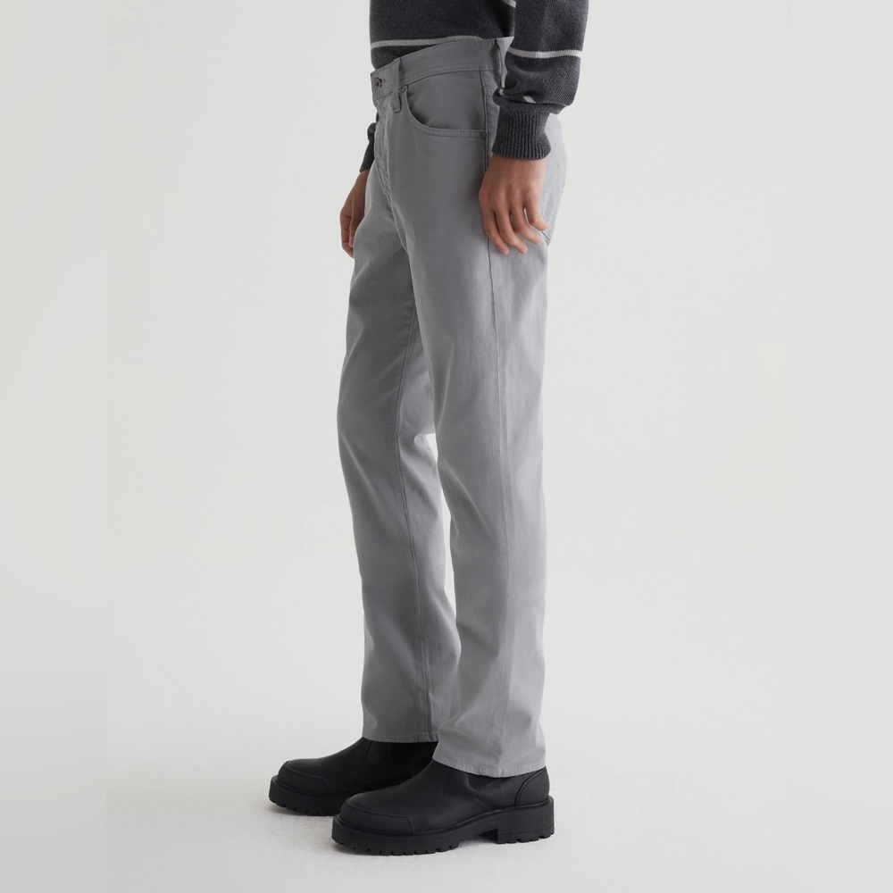 AG Adriano Goldschmied men’s Everett Suede Slim Straight grey pants jeans 32x32